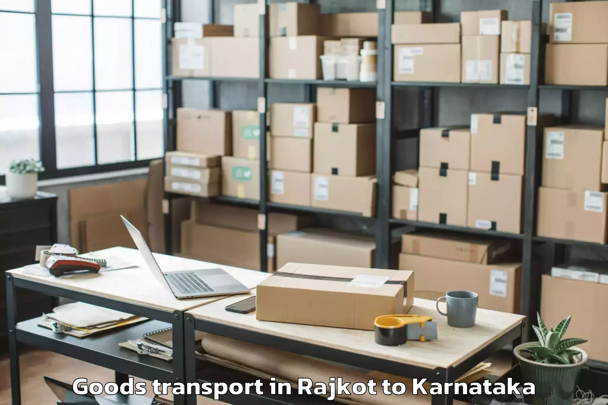 Hassle-Free Rajkot to Tumkur University Tumkur Goods Transport